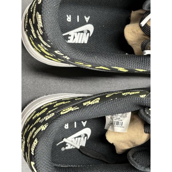 Size 9.5- Nike Air Force 1 \'07 QS Low All Over Logo Black main image 9